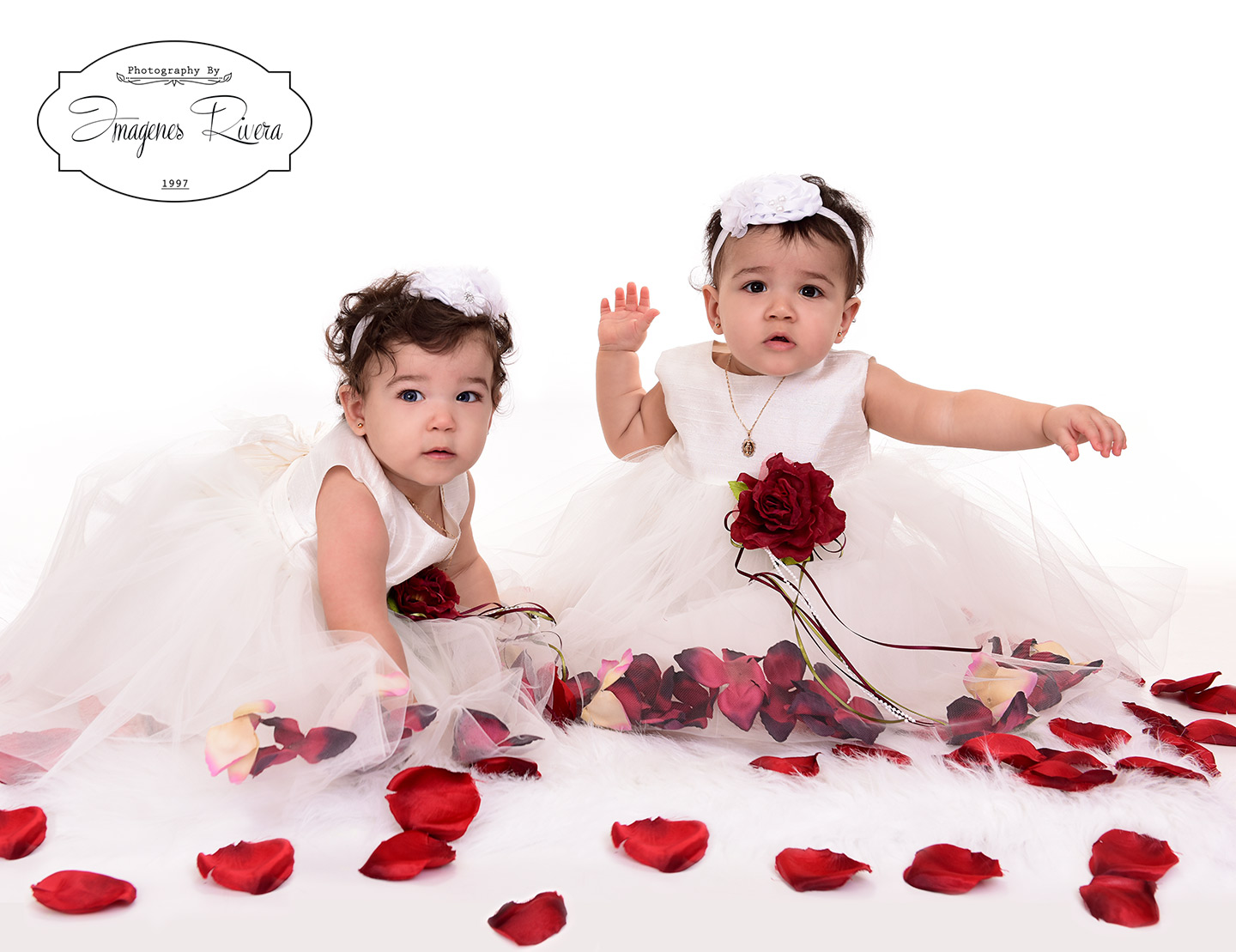 ♥ One year old twins baby portrait studio|Miami children photographer ♥